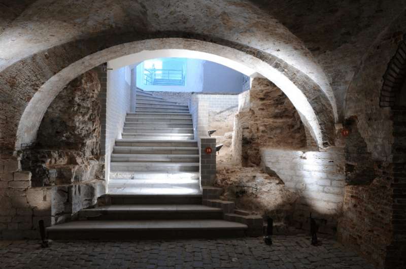 The underground area of the Coudenberg archeological site in Brussels