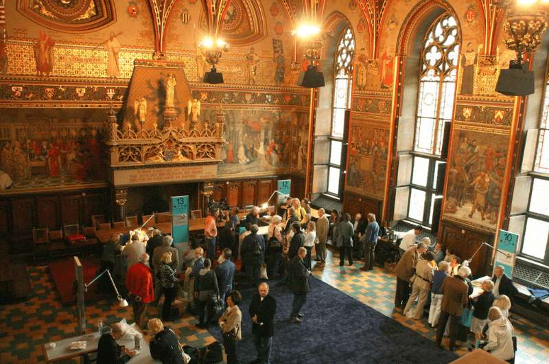 Gothic Hall of the City Hall in Bruges