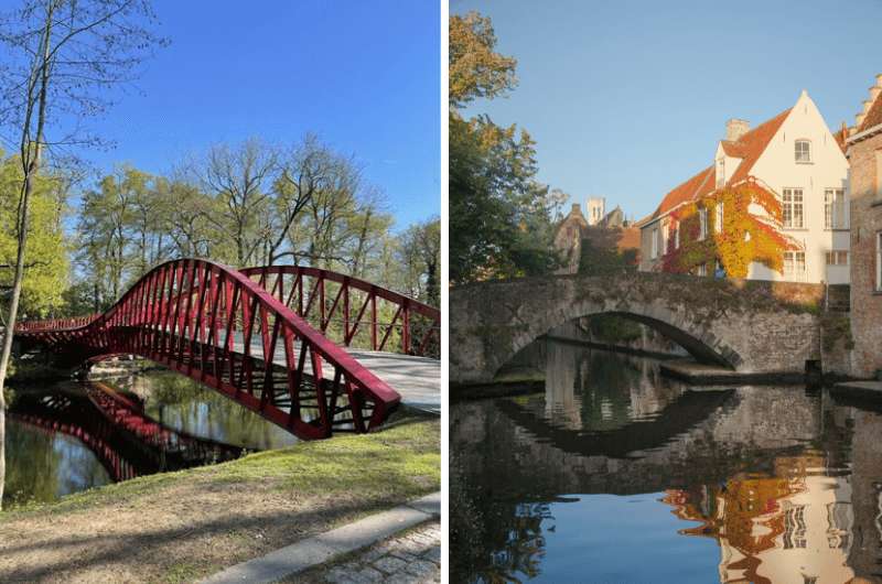 The bridges and city gates in Bruges, Belgium