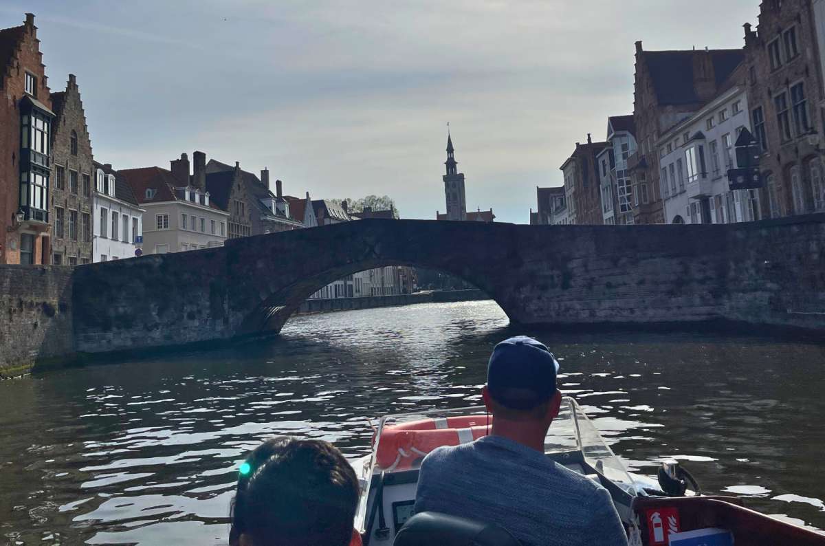 a photo from a boat tour through Bruges; Belgium; photo by Next Level of Travel
