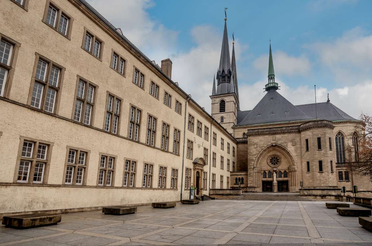 A photo of the outside of the Luxembourg Notre Dame, Luxembourg