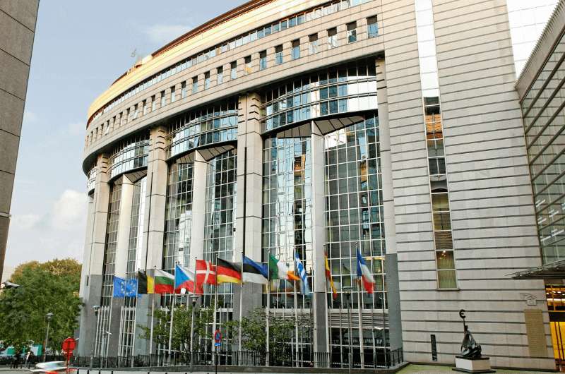 EU Parliament building in Luxembourg