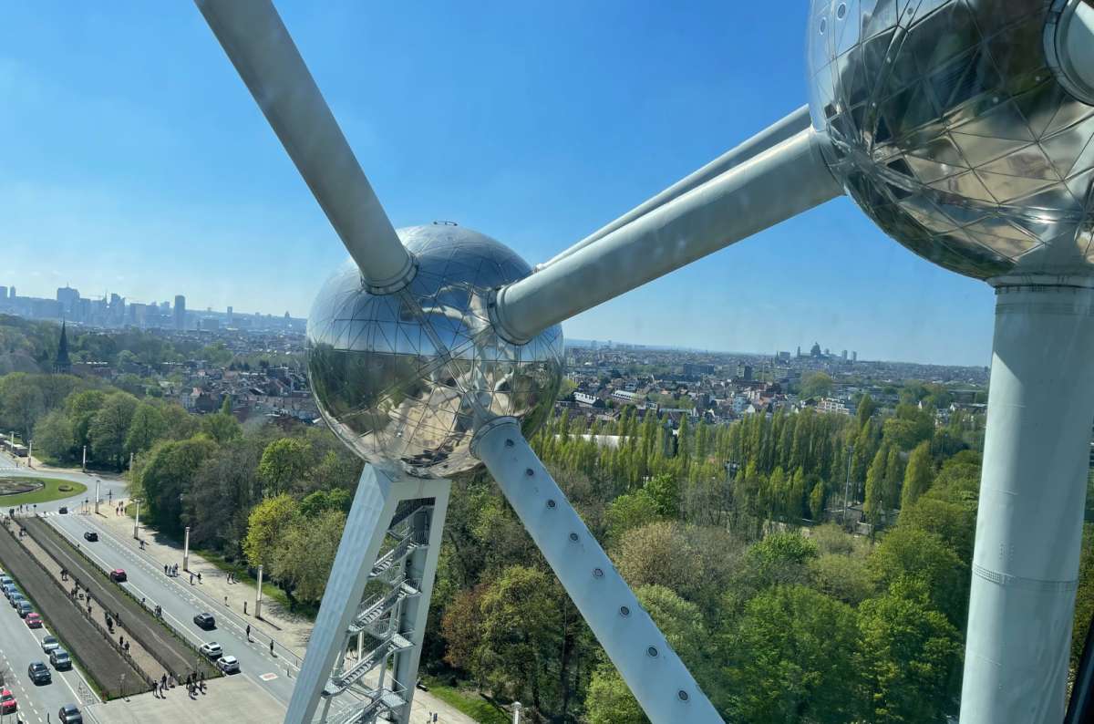 A photo of the Atomium in detail, Brussels Belgium, photo by Next Level of Travel