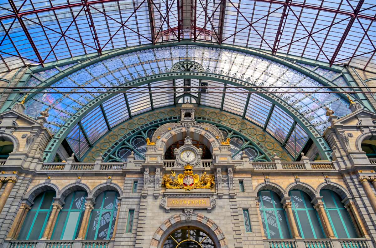 A photo of Antwerp central train station, Antwerp, Belgium