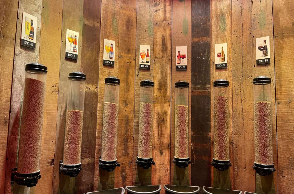 a photo of different types of grains at the Bruges Beer experience museum, Bruges, Belgium, photo by Next Level of Travel