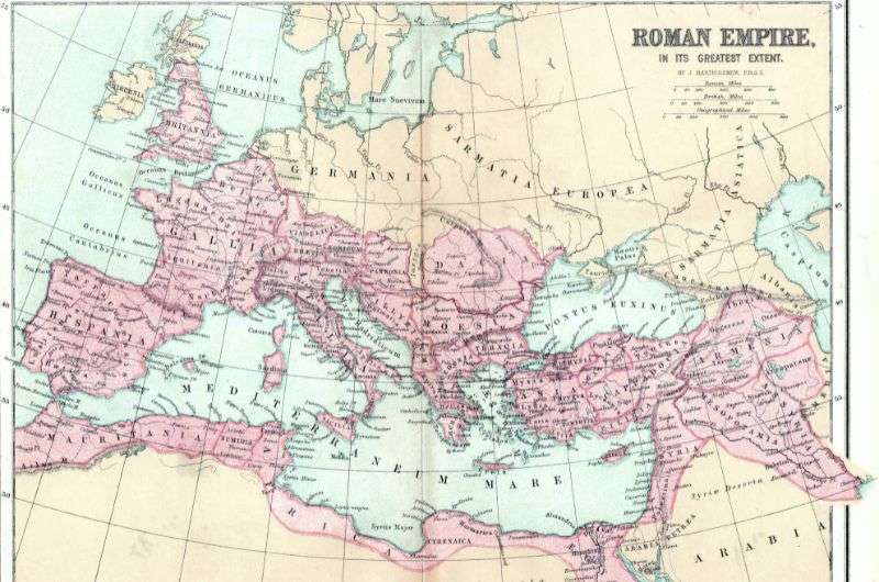 An old map of the Roman Empire