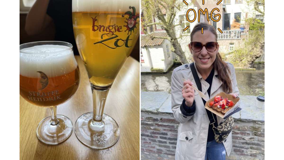 Belgian beers and Belgian waffles, the typical food of Belgium