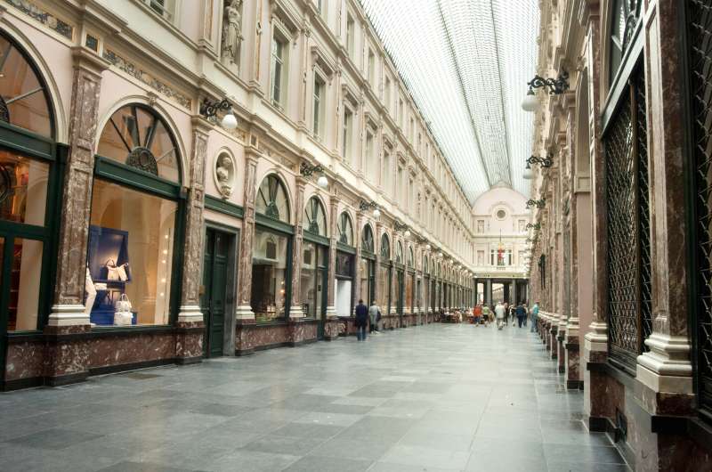 The Royal Gallery of Saint Hubert shopping in Brussels