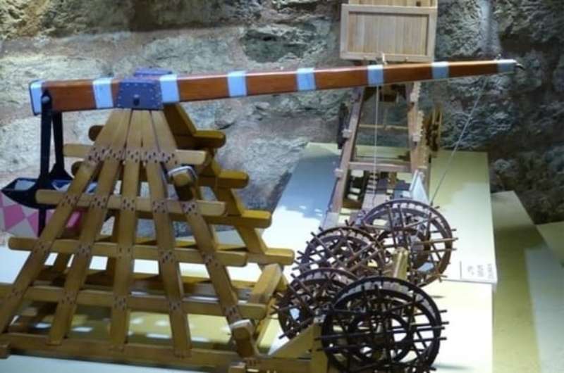 Catapult exhibit at Museum of the History of Science and Technology in Islam in Istanbul