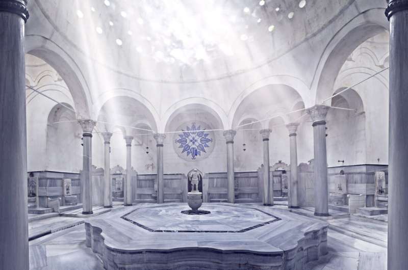 The interior of Cagaloglu Hammam in Istanbul