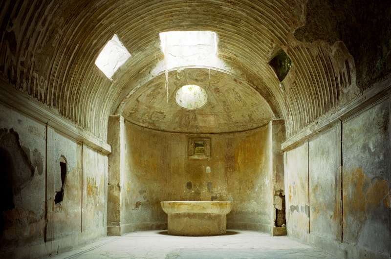 Roman bath at Pompeii in Italy 