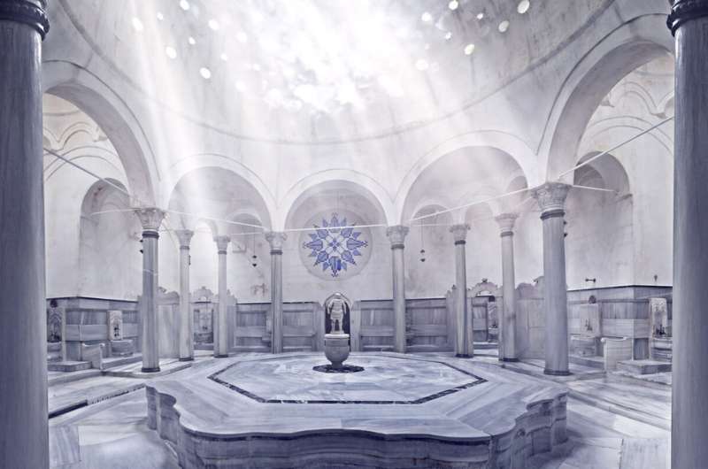 Steam room of the Cağaloğlu Hamam in Istanbul