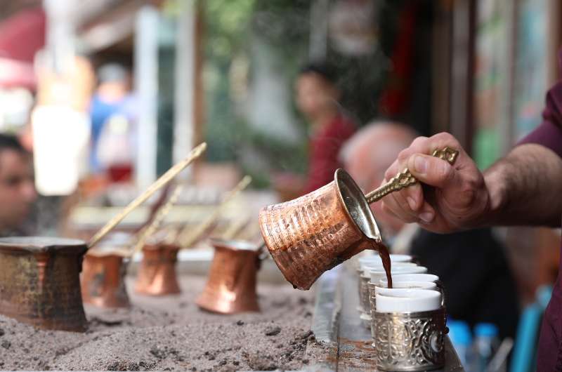 Making Turkish coffee in Istanbul