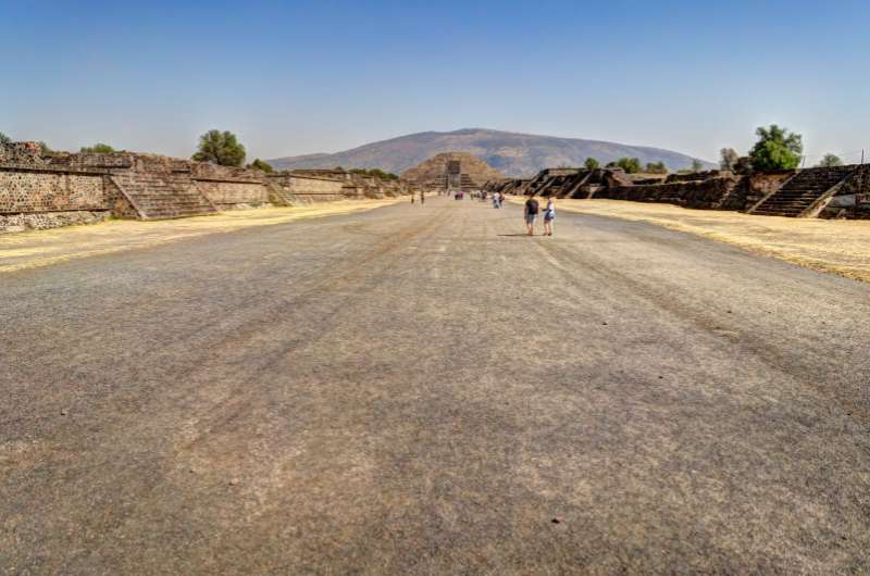 The Avenue of the Dead in Teotihuacan, Mexico