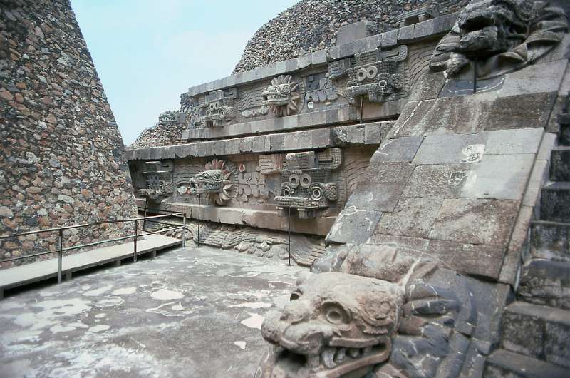 The Temple of the Feathered Serpent (La Ciudadela) in Teotihuacan, Mexico