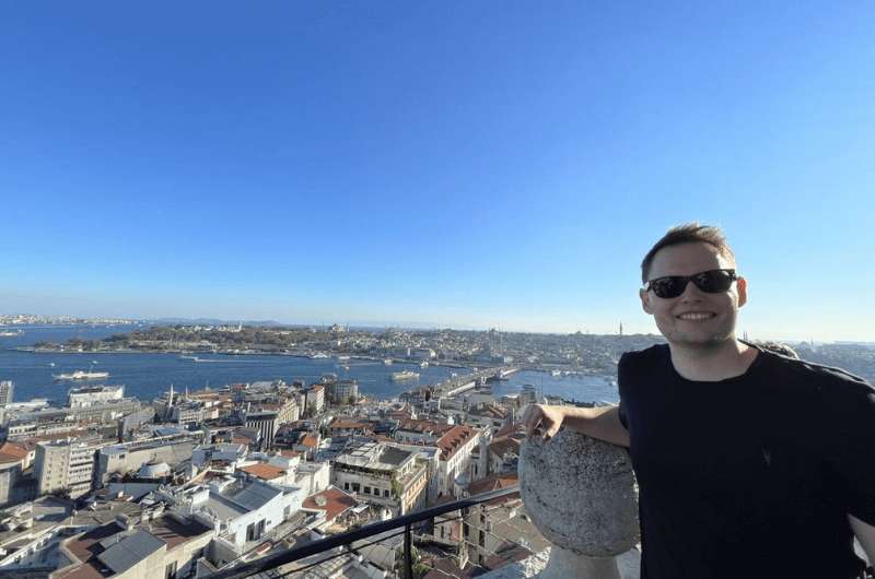 The view from the top of the Galata Tower in Istanbul