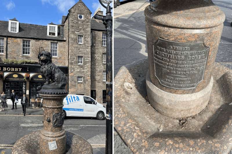 Greyfriars Bobby statue in Edinburgh
