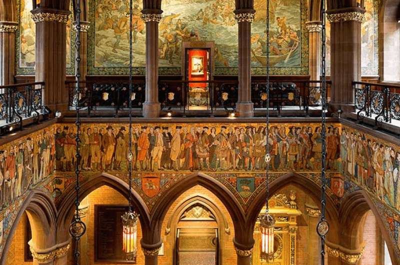 The interior of the Scottish National Portrait Gallery od Edinburgh 