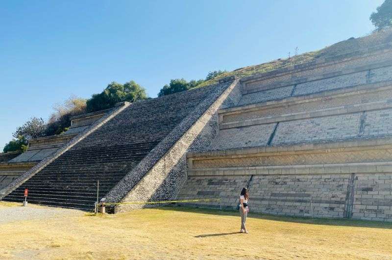 My wife exploring the ruins in Cholula near Puebla city, Mexico