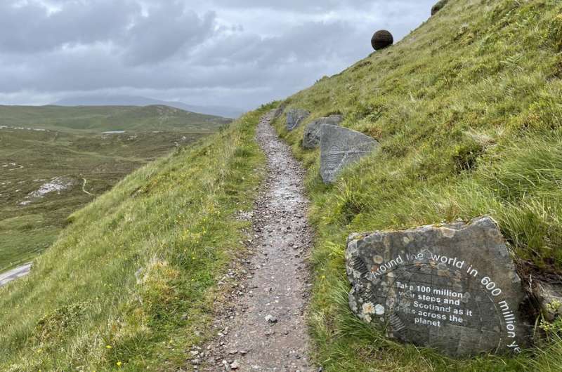 Knockan Crag hiking path, Scottish Highlands