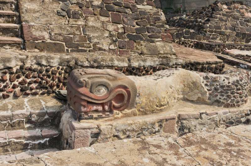 Aztec statue in Templo Mayor, Mexico