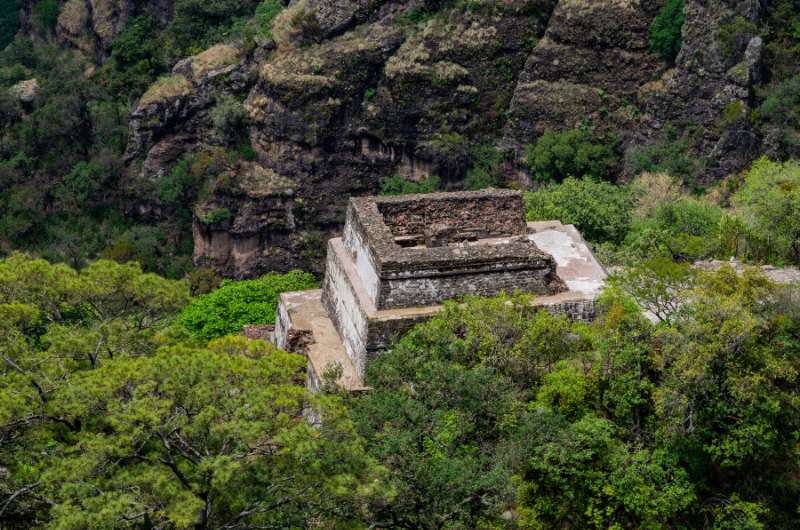 Tepozteco, Aztec ruins on a hill, Mexico