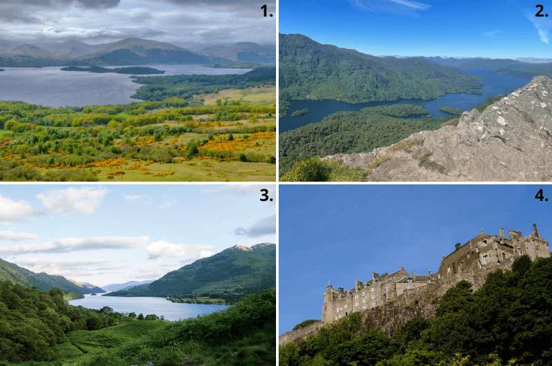 The Trossachs and Loch Lomond National Park drive. Scotland