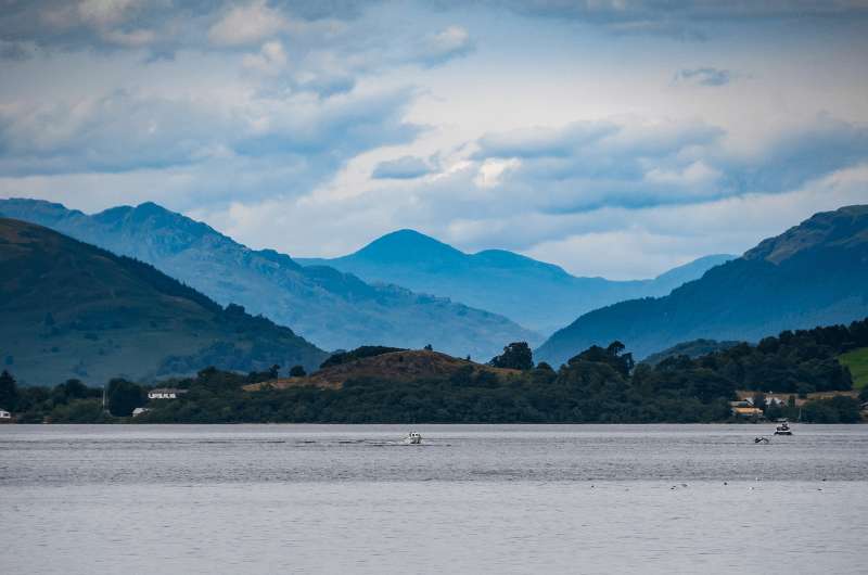 Loch Lomond views from southern end, Scotland 