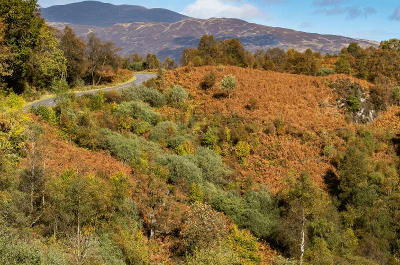 Part of the Duke’s Pass in the Trossachs National Park in Scotland