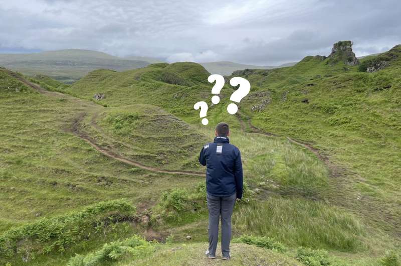 View of Fairy Glen on Isle of Skye, Scotland