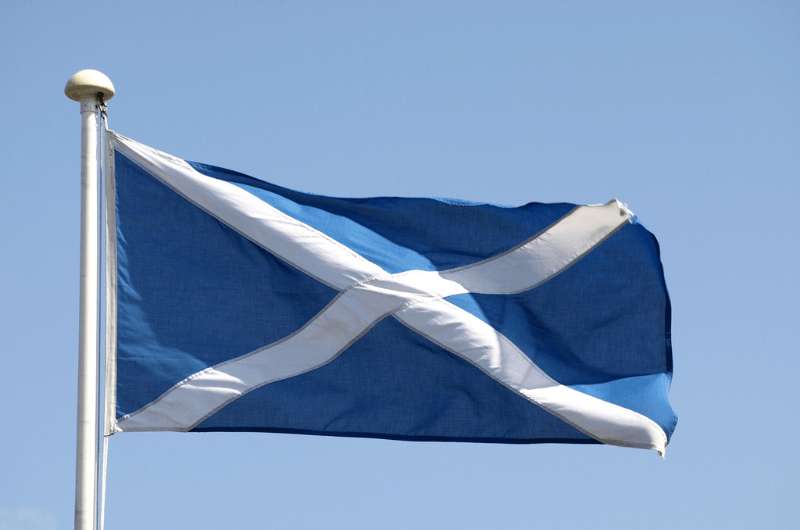 The national flag of Scotland