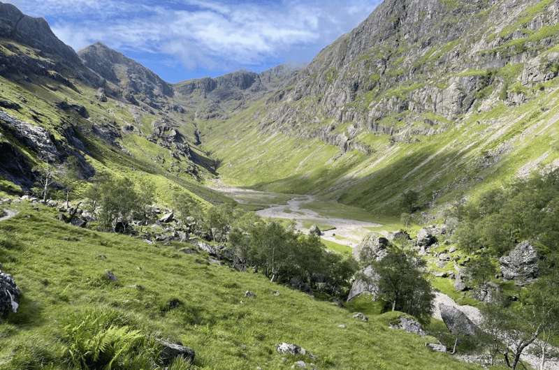 Hidden Valley in Glencoe, Scotland 