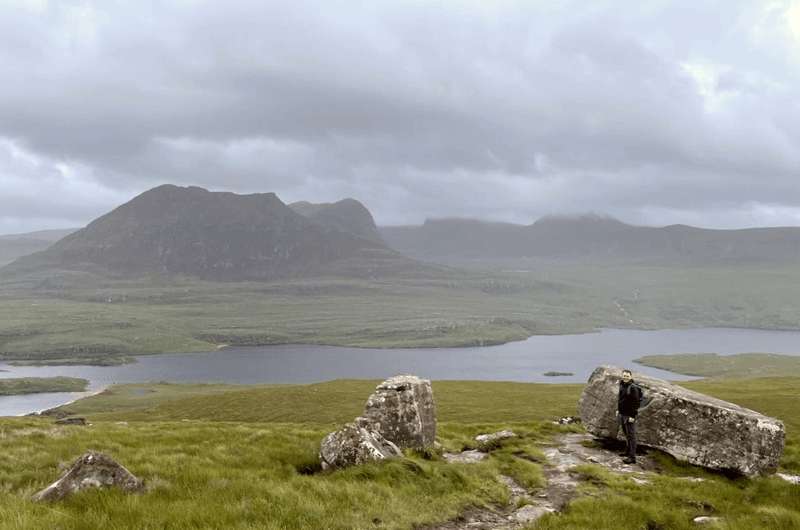 Hiking Stac Pollaidh hiking trail in Scotland