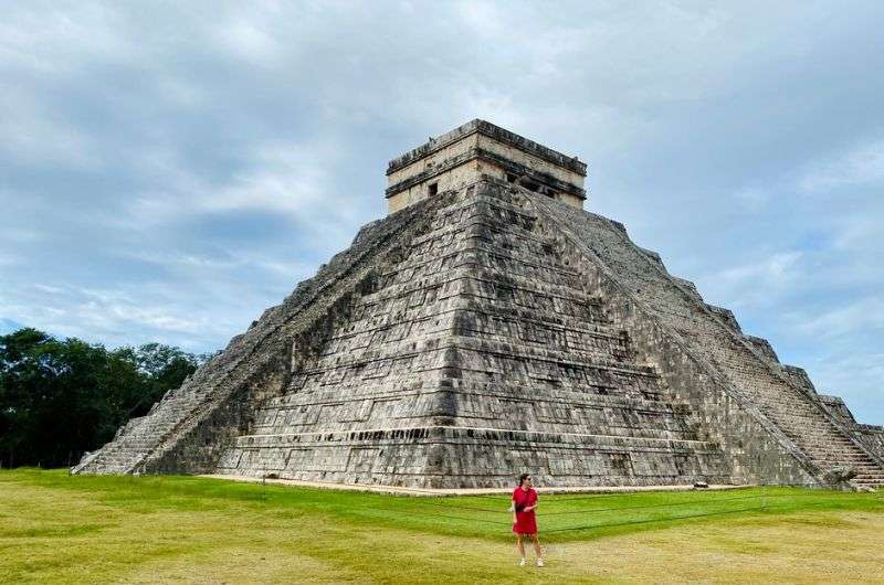 A pyramid in Chichen Itza, Mayan city in Mexico