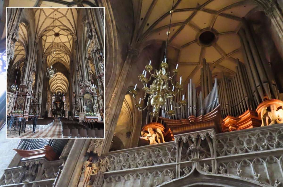 Interior of St. Stephen’s Cathedral (Stephansdom), must-see stop on Vienna itinerary, Austria