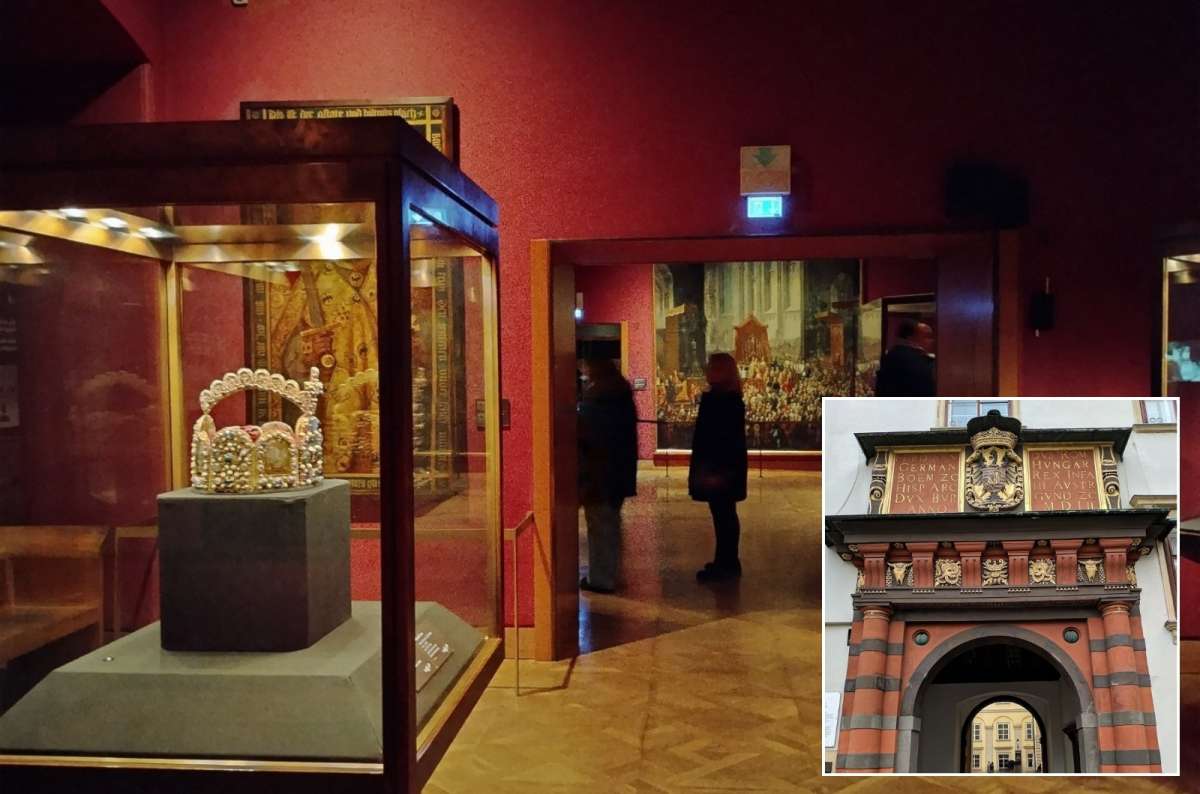 Interior of the Kaiserliche Schatzkammer (Imperial Treasury) in Vienna, Austria
