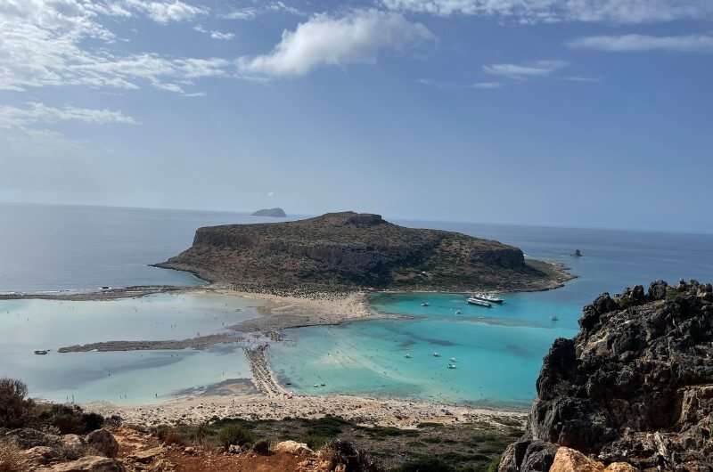 Balos Beach and the lagoon in Crete, Greece