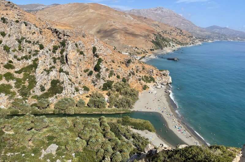 Preveli Beach from above, Greece