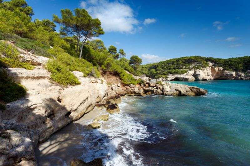 The Cala Mitjana beach and estate, Mallorca