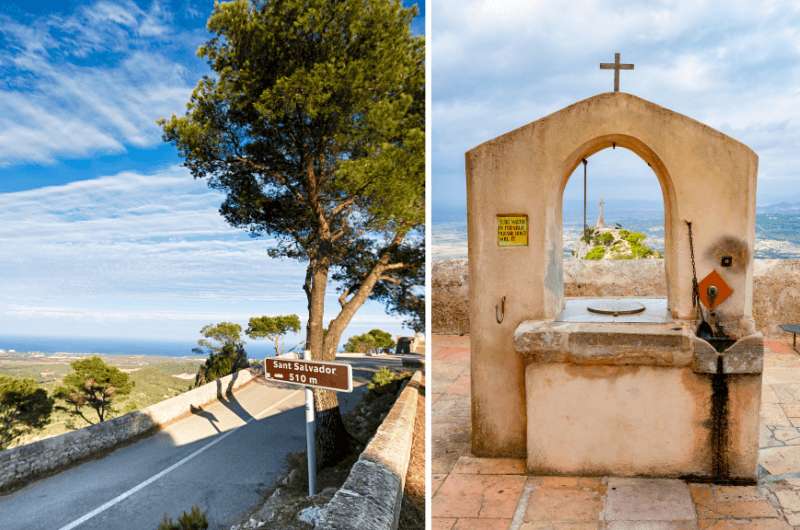 The road up to the Sanctuary of Sant Salvador near Felanitx Mallorca