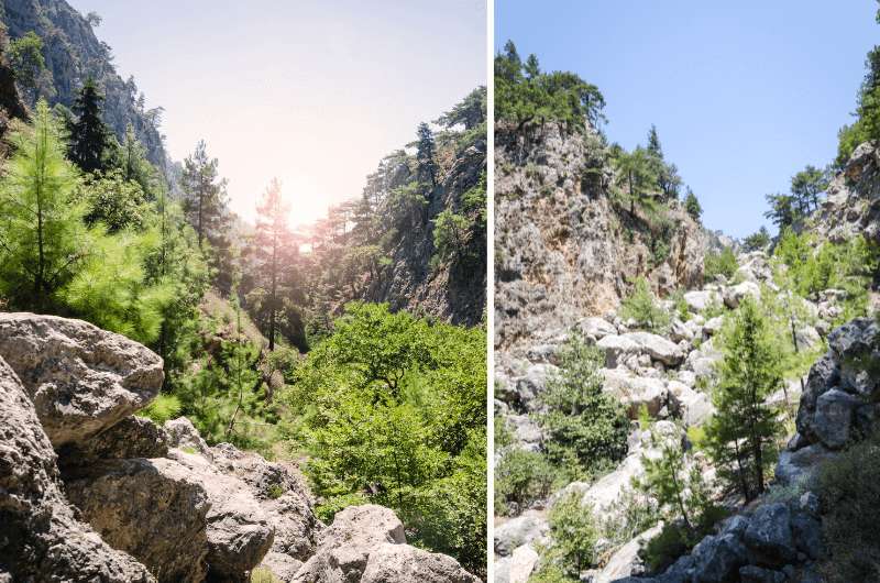 The view on the Agia Irini Gorge hike, Crete