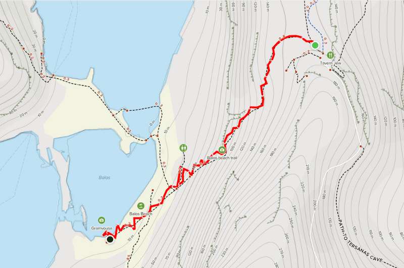 Balos Beach map