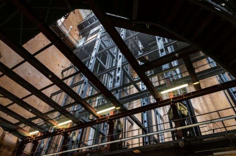 Old Elbe Tunnel elevators, Hamburg Germany