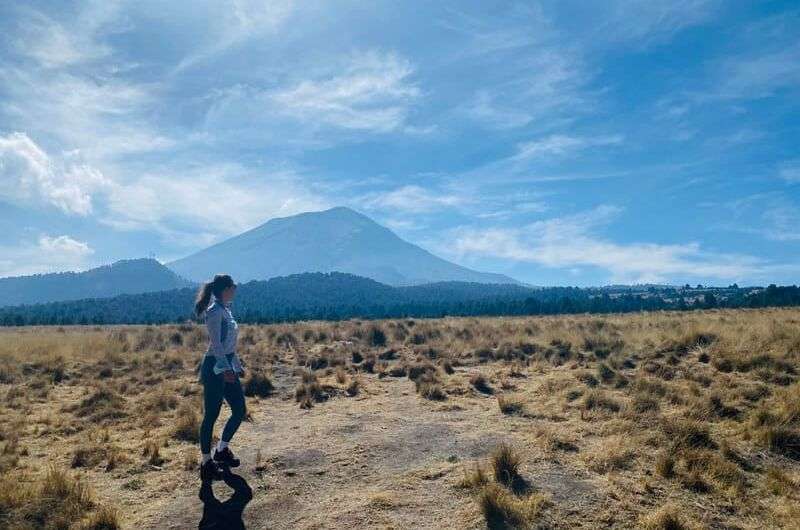 My wife hiking in Izta Popo National Park