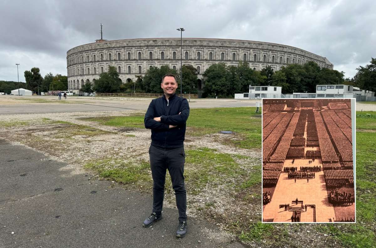 A tourist standing in front of the Nazi Rally, Nuremberg, during Bavaria trip in Germany, photo by Next Level of Travel