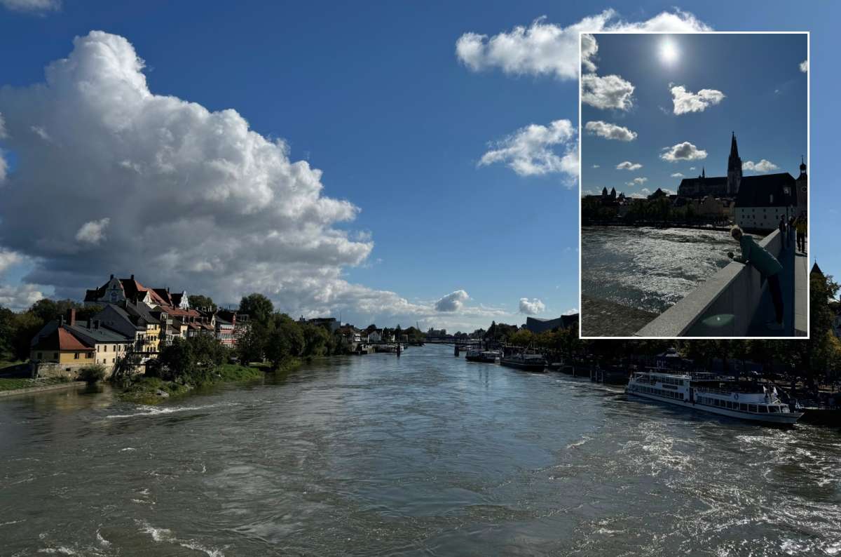 Photos of the view from the Roman Stone bridge in Regensburg, Germany, photo by Next Level of Travel