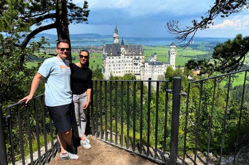 Tourists in front of Neuschwanstein