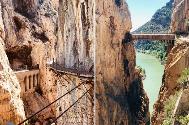Caminito del Rey walkways on the rocks, Andalusia itinerary