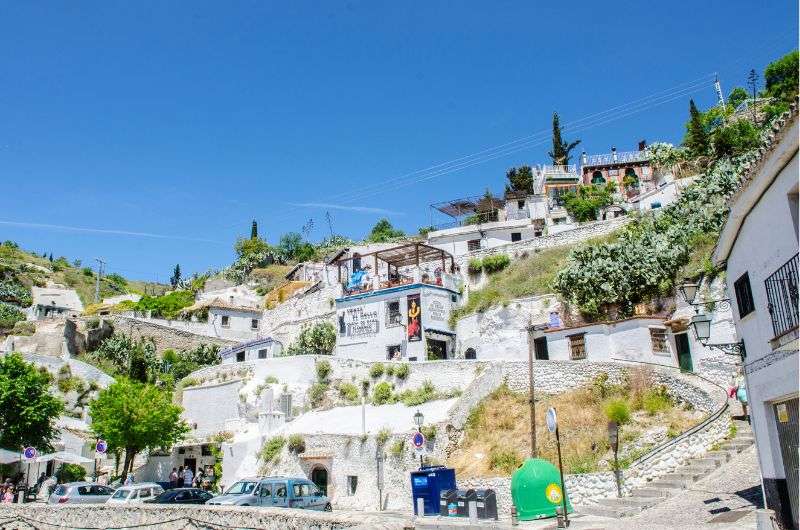 Sacromonte neighborhood in Granada, Andalusia 