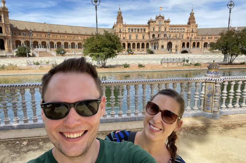 Standing at the Plaza de Espana in Sevilla, Spain 